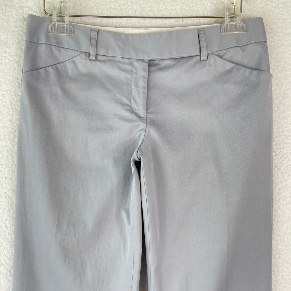 Express Editor Dress Pants Womens 4R Blue Gray Bootcut Mid Rise Work Trousers